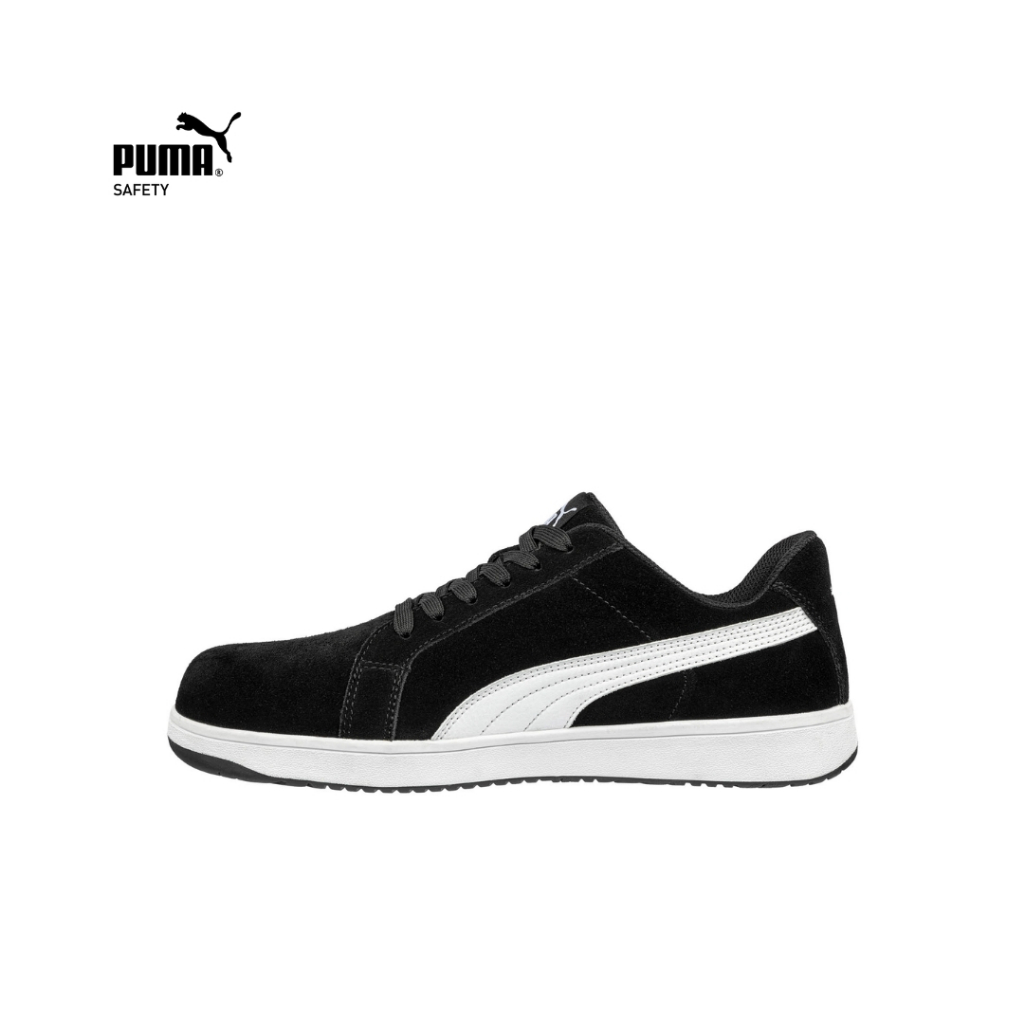 รองเท้าเซฟตี้ PUMA รุ่น ICONIC BLACK LOW หุ้มส้น สีดำ (PMA640015)