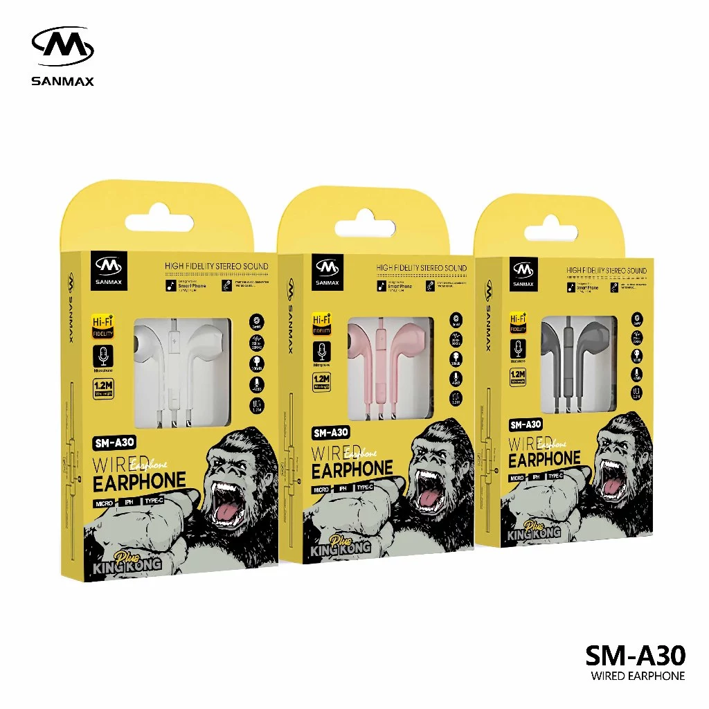 Sanmax A30 หูฟัง 3.5mm / Type-C มีไมค์ ใช้โดยตรง thumbnail 9