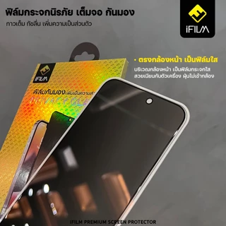 iFILM ฟิล์มกันมอง กระจก นิรภัย For iPhone 17 Pro Max 17Air 16e 16Pro 15 14 13 12 11 X SE ฟิล์ม กันเสือก กันเผือก Privacy