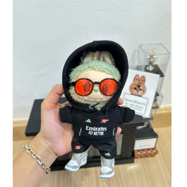 ฮู้ดบอลอาเซน่อลดำ🖤2024/25 ☑️พร้อมส่งในไทย ชุดบอลเสื้อฮู้ดArsenalตุ๊กตา Labubu ใส่ได้ทั้งV.1&V.2&V.3
