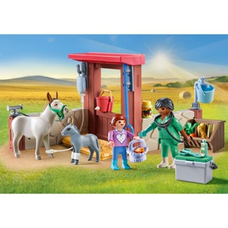 Playmobil 71471 Starter Pack Farmyard Vet แอคชั่นฟิกเกอร์ สต…