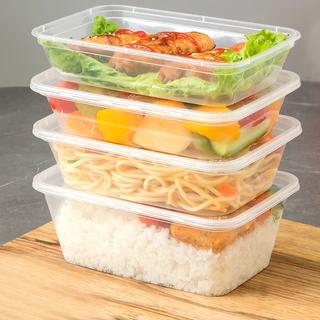 (ยกลัง) กล่องเหลี่ยม+ฝา ขนาด1250ML /1500ML /1750ML (1ลัง บรรจุ 150ชุด) กล่องเข้าไมโคเวฟ กล่องข้าว กล่องพลาสติก