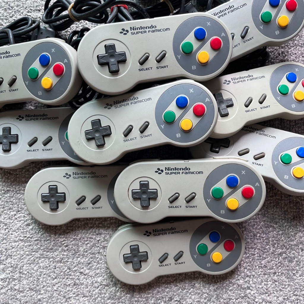 จอย Famicom - Super Famicom Controller จอยฟามิคอม และ ซูเปอร์ฟามิคอม SFC +Multitap  ตัวต่อเพิ่มจอย