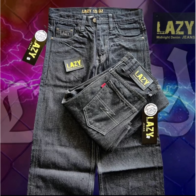กางเกงยีนส์ Lazy 15ออนซ์ เลซี่แท้💯 ดีเทลใหม่ แถมป้ายทุกตัว