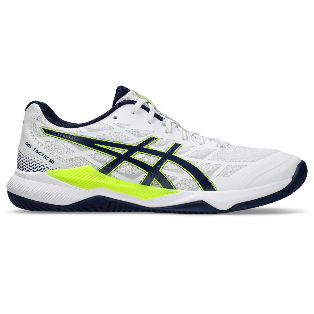 ASICS :  GEL-TACTIC 12 MEN CPS ผู้ชาย รองเท้าสำหรับกีฬาในร่ม ของแท้  WHITE/BLUE EXPANSE