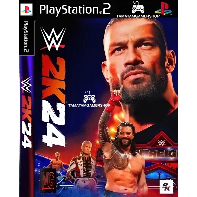 WWE SmackDown vs.Raw 2024 ps2 แผ่นไรท์ เกมPS2 เกมเพล2 มวยปล้ำwwe2024 wwe2k24 ps2