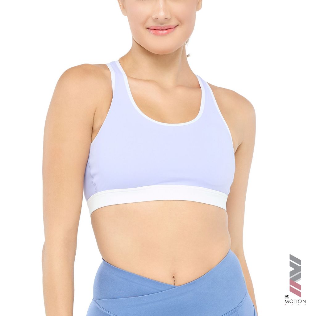 Wacoal Motion Wear บราสำหรับออกกำลังกาย In to Out (Level.2) รุ่น WR3455 สีฟ้าอ่อน (LS)