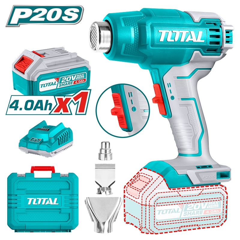 เครื่องเป่าลมร้อน / เป่าลมร้อน ไร้สาย 20V. รุ่น TBLI2002 / TBLI20025 ( Li-ion Heat Gun )