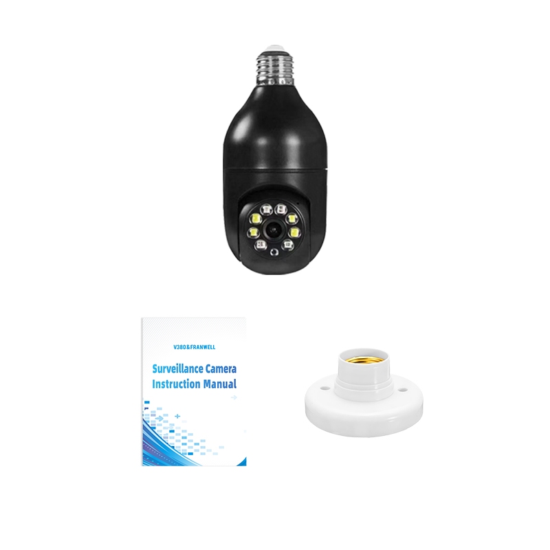 V380 Pro Q15 BULB PTZ กล้องติดตามอัตโนมัติไนท์วิชั่น 1080p กล้องวงจรปิดแบบไร้สาย IP กล้องรักษาความปลอดภัย