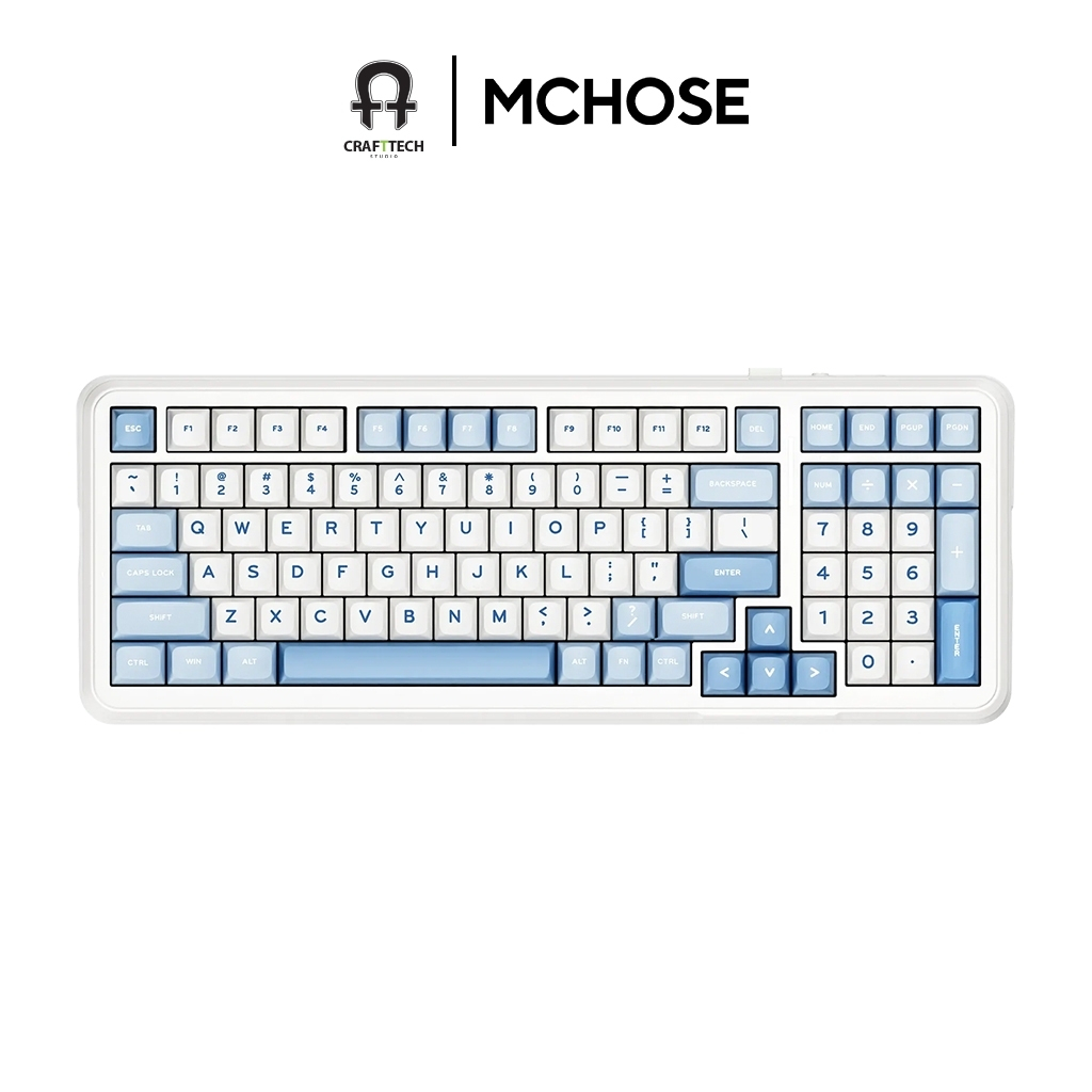 คีย์บอร์ด MCHOSE K99 ไร้สาย Wireless Gasket Mount Mechanical Keyboard 98% เชื่อมต่อได้ 3 โหมด(2.4GHz/บลูทูธ/เสียบสาย)