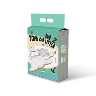 MZ ทรายเต้าหู้ ออร์แกนิค100% ผลิตจากกากถั่วเหลืองธรรมชาติ ทรายแมว Cat Litter ทรายแมวเต้าหู้ 6 ลิตร