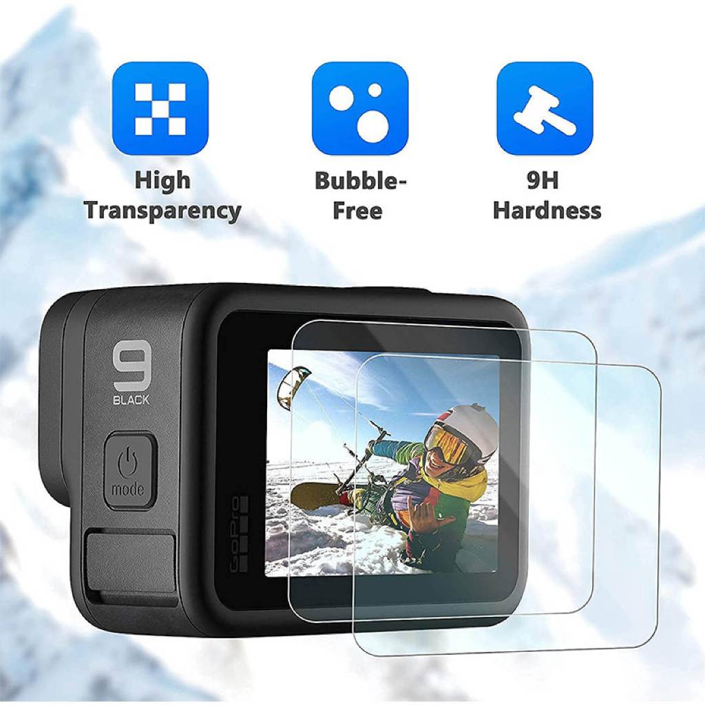 6 ชิ้น ฟิล์มกันรอย For GoPro Hero 12/11/10/9 Camera Tempered Glass Protector Flim ป้องกันหน้าจอ กระจกกันรอย​