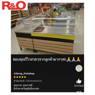 roacrylic พร้อมส่ง ตู้โชว์อาหาร รุ่น 2 ชั้น มีฝาปิด-เปิดด้านหน้าและด้านหลัง (สินค้าพร้อมใช้งาน ประกอบให้เรียบร้อย)