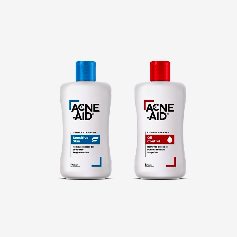แอคเน่เอด เจลล้างหน้า สำหรับผิวมัน เป็นสิว Acne Aid liquid gel cleanser 50ml ปกติ119บาท ขนาด พกพาสะดวก ขวดแดง ขวดฟ้า