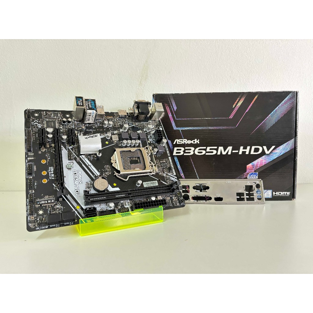 1151V2 ASROCK B365M-HDV พร้อมฝาหลัง