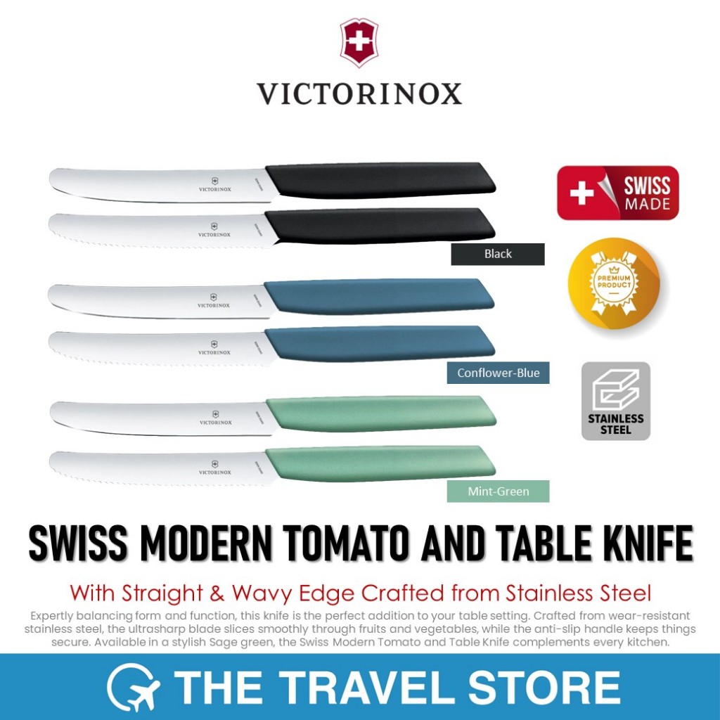 VICTORINOX Swiss Modern Tomato And Table Knife - Made of Stainless Steel 6.900X มีดครัว หั่นผักผลไม้