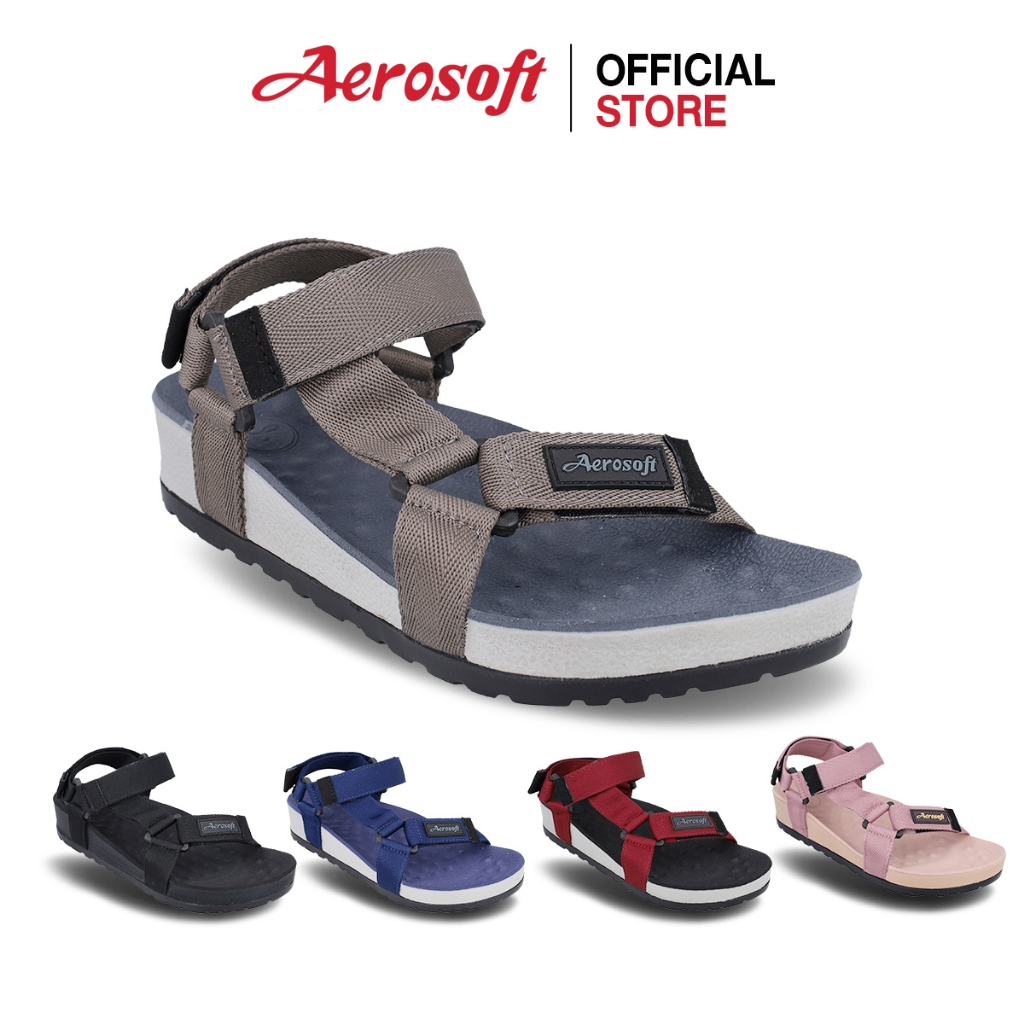 Aerosoft (แอโร่ซอฟ) รองเท้าแตะผู้หญิง ผู้ชาย แบบสวมรัดส้น นิ่มๆ เพื่อสุขภาพ รุ่น SU5144