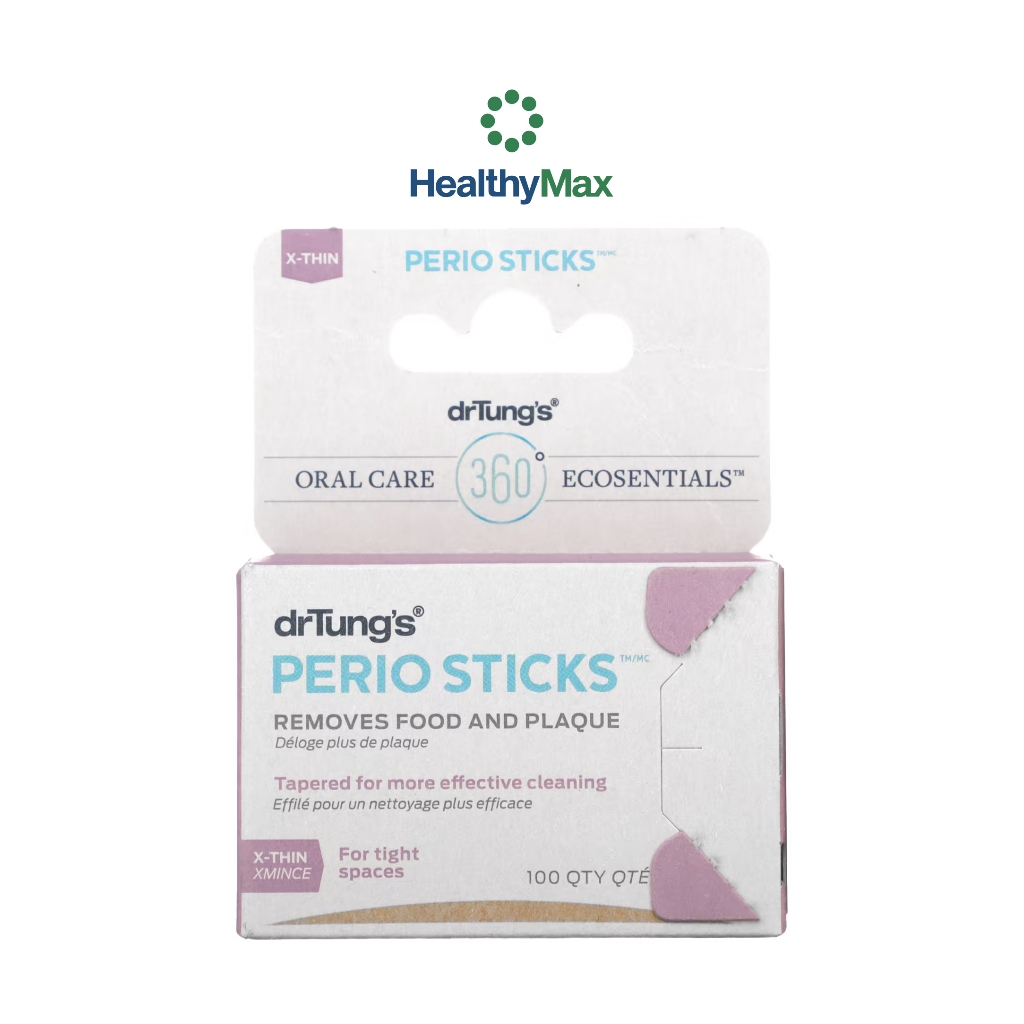 Dr.Tung's ไม้จิ้มฟัน ถนอมเหงือก แบบบาง Perio Sticks X-Thin (100 Qty)