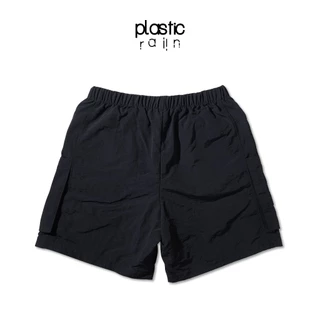 กางเกงขาสั้นผ้าไนล่อน (Black Nylon Pocket shorts)