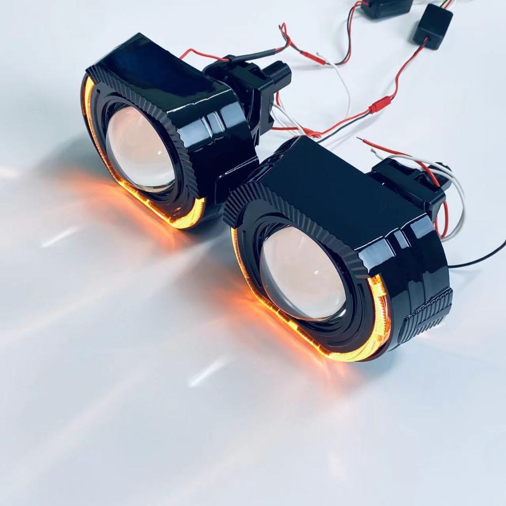 เลนส์ไฟโปรเจคเตอร์ Bi LED EasyFit HD สไตล์ BM sport สีดำ ขนาด 3 นิ้ว