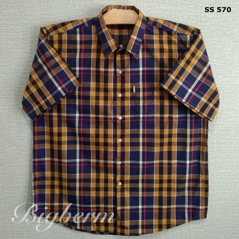 เสื้อเชิ้ตแขนสั้นไซส์ใหญ่รอบอก60นิ้ว 5XL เสื้อเชิ้ตคนอ้วน
