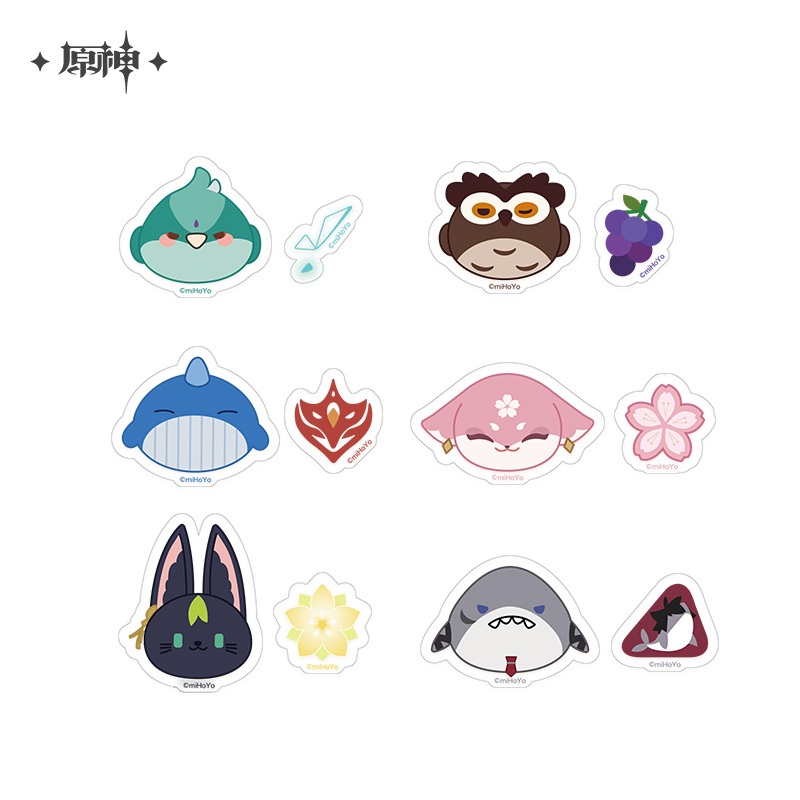 [ พร้อมส่ง / Official ] Genshin Impact Teyvat Zoo Sticker Set เกนชิน อิมแพค เซ็ตสติ๊กเกอร์ Teyvat Zo