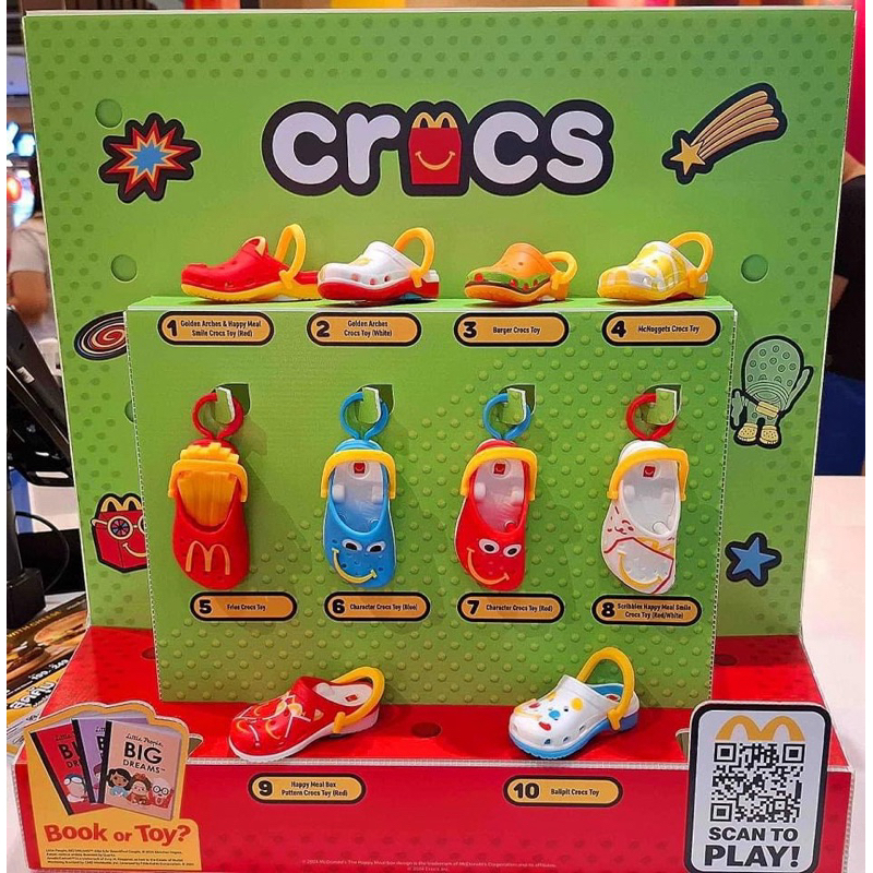 💢พร้อมส่ง💢happy meal X Crocs ของเล่นแฮปปี้มีล พวงกุญแจรองเท้าcrocs