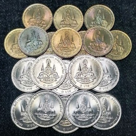 เหรียญ1บาท+50สตางค์​ชุด20เหรียญUNCแกะถุง#เหรียญกาญจนา​พิเษกปี2539