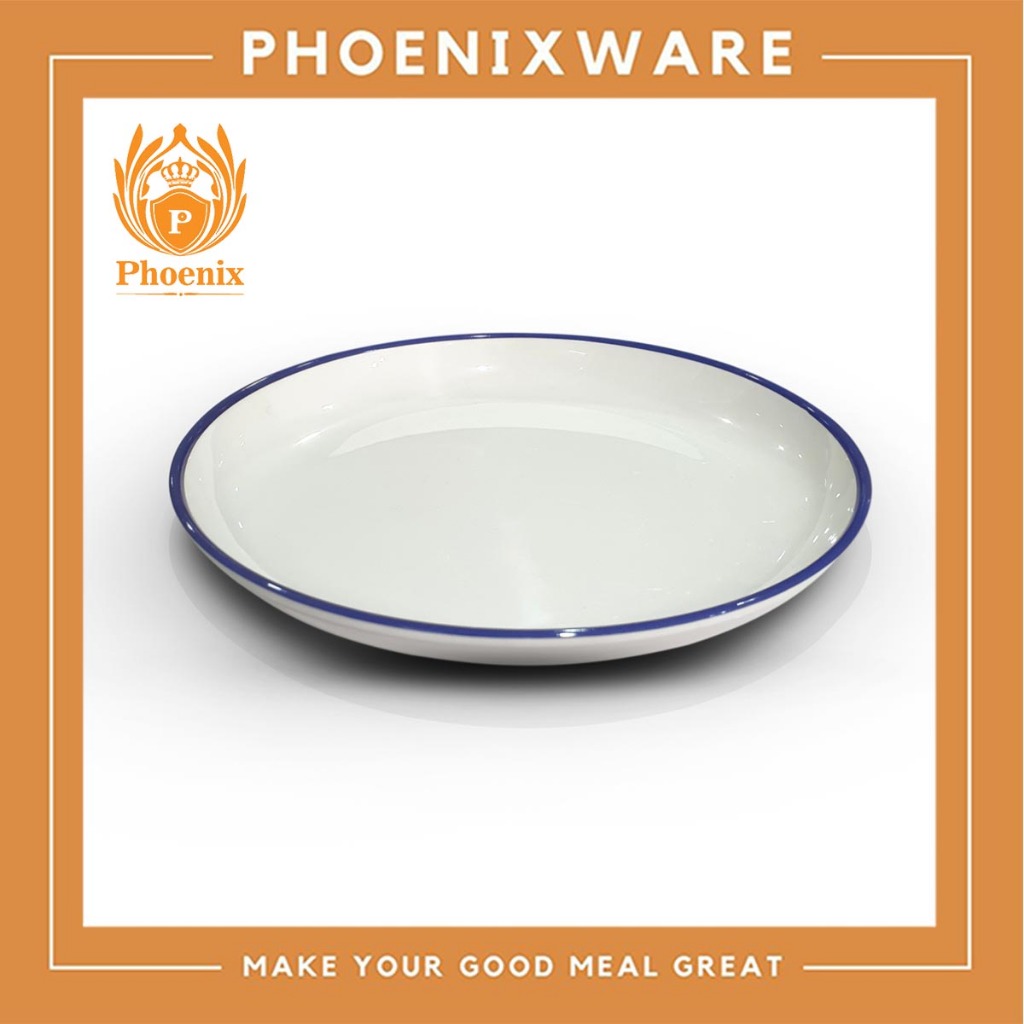 จานบัวลึก เมลามีน วนน้ำเงิน 8.5-10-12 นิ้ว Luxxe L600408 L600410 L600412