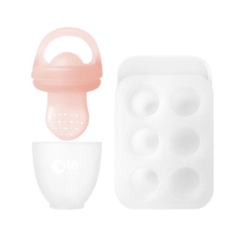 ที่ดูดอาหารเหลวเด็กแบบซิลิโคน พร้อมถาดแช่แข็งและฝาปิด (Food feeder set-Feeder+Freezer Tray & Lid)