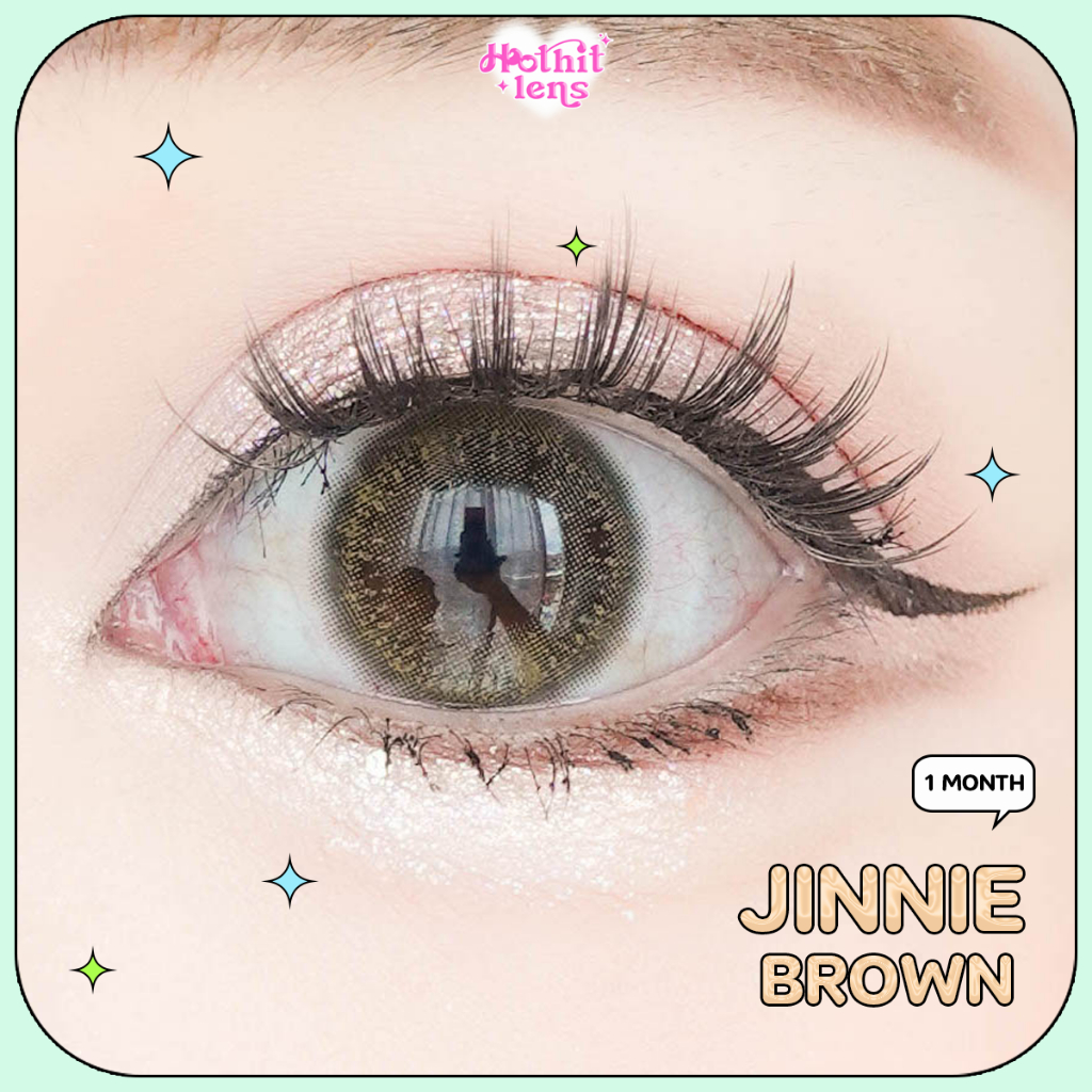 Candylens คอนแทคเลนส์ตาฟิลเตอร์ Jinnie น้ำตาล พร้อมส่งแบบปกติและค่าสายตาสั้น (00-700)