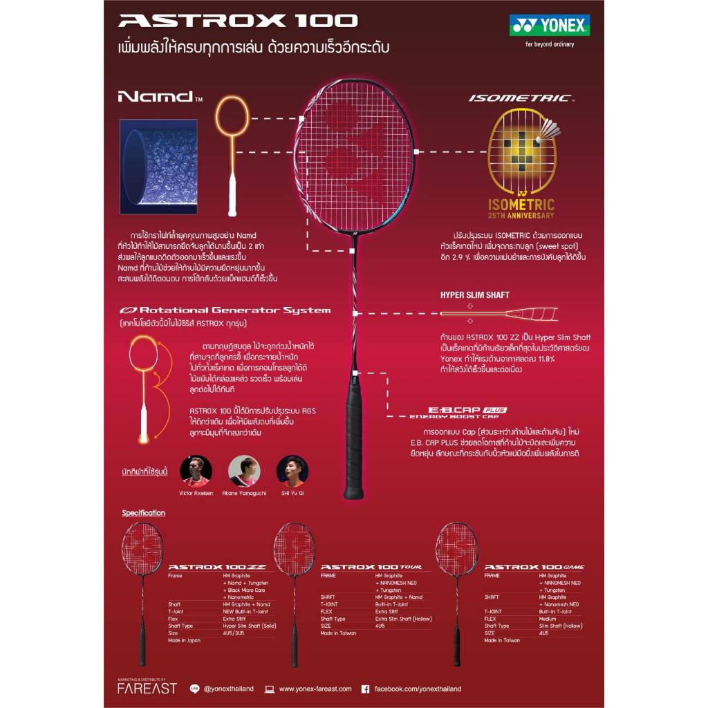 ไม้แบดมินตัน YONEX ASTROX 100 ZZ