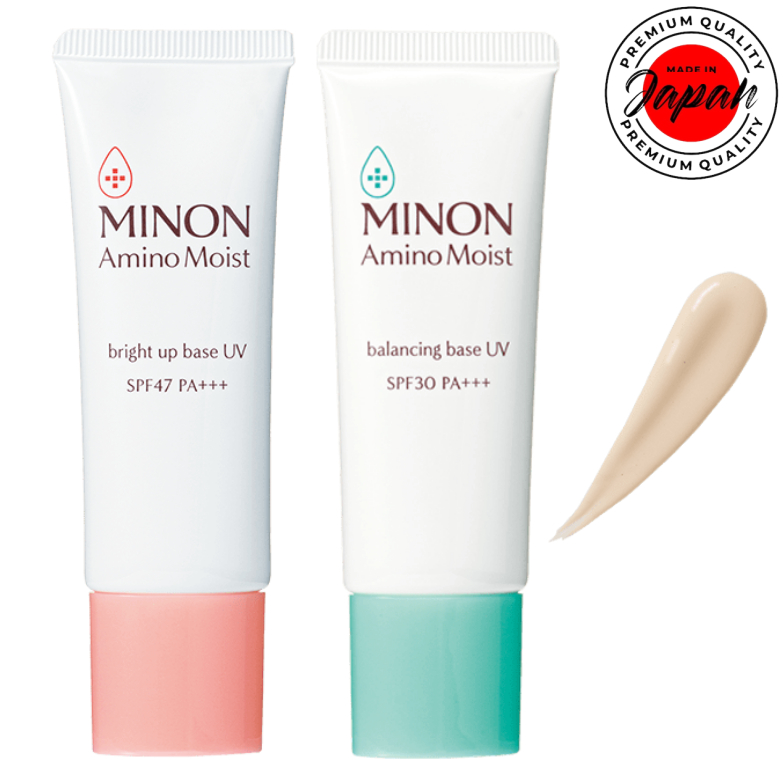 Minon Amino Moist UV เมคอัพเบส [Bright Up Base UV/Balancing Base UV] 25g (50 วันอุปทาน) ของแท้ 100% 