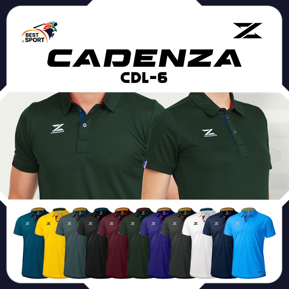 เสื้อโปโล เสื้อโปโลแขนสั้นคาเดนซ่า CADENZA PREMIUM POLO รหัส CDL-6 (CDL-17) ใส่ได้ทั้งชายและหญิง ของ
