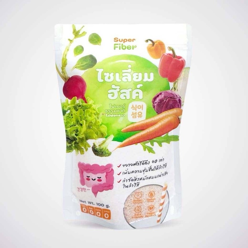 ไซเลี่ยมฮัลค์ Psyllium husk ไฟเบอร์บริสุทธิ์จากธรรมชาติ 100% ( ชนิดเกล็ด)