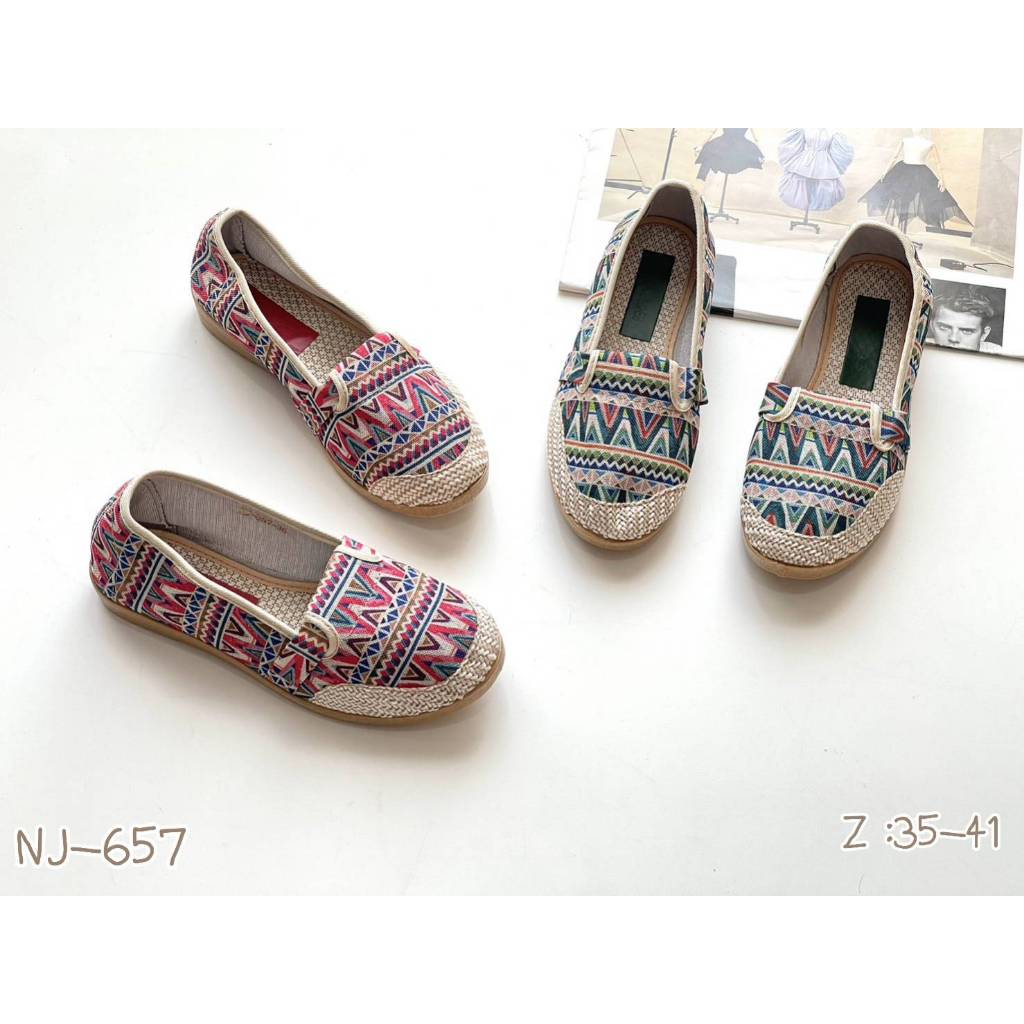 NIWA SHOES รองเท้าคัทชู รองเท้าแฟชั่น  รองเท้าบัลเล่ต์ รุ่น NJ-657