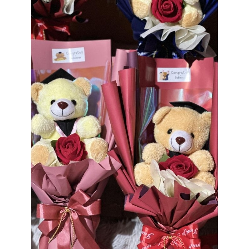 ตุ๊กตาหมีปริญญา (ได้12ตัว) 💐หมีจัดช่อรับปริญญา🎓 ขนาด7นิ้ว ขนนุ่ม ใช้แจกบัณฑิตน้อย เกรดพรีเมียม งานสวยตรงปกถ่ายจากของจริง - รูปที่ 4