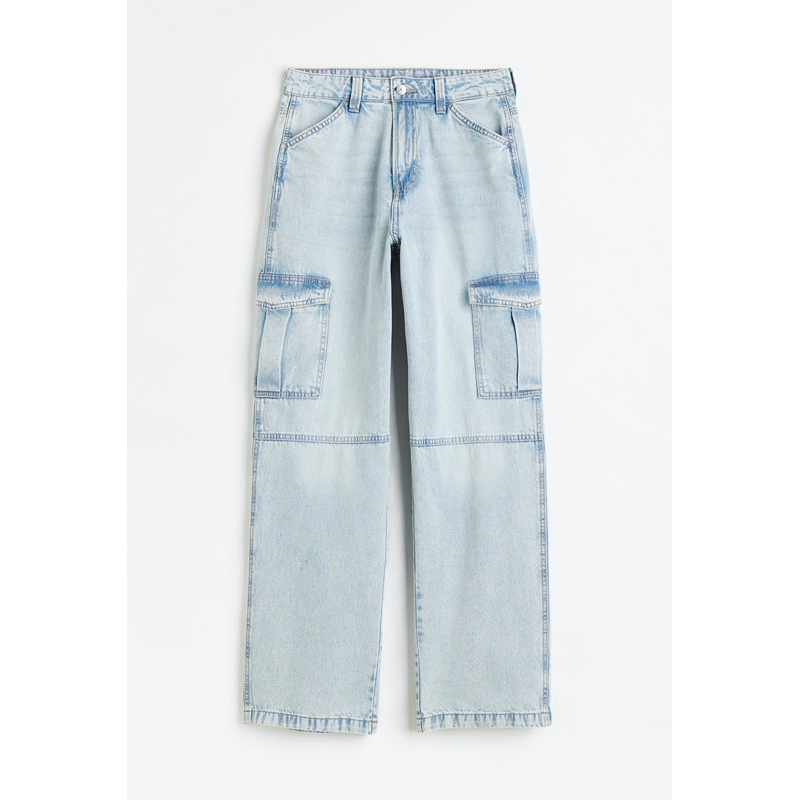 h&m 90 baggy high cargo jeans