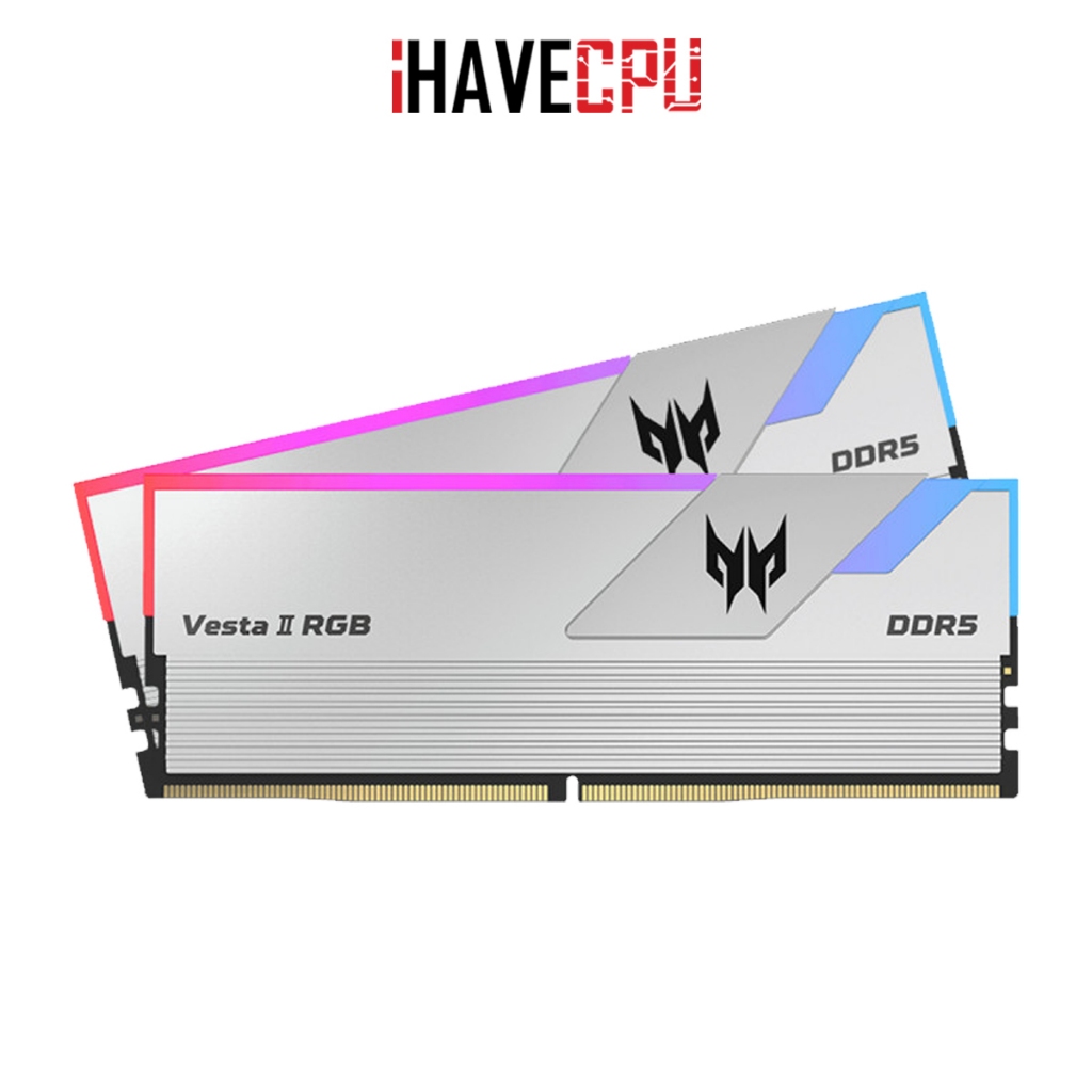 iHAVECPU RAM (แรม) PREDATOR VESTA II RGB 32GB (16x2) DDR5 6000Mhz SILVER (BL.9BWWR.379)
