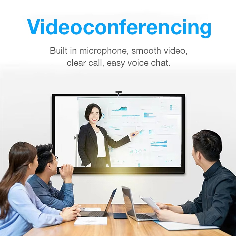 EYD PC01 กล้องเว็บแคมถ่ายทอดสด Full HD 1080p/2K พร้อมไมโครโฟนตัดเสียงรบกวนในตัว เว็บแคม USB แบบเสียบแล้วใช้งานได้ทันที - รูปที่ 5