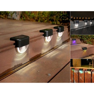 ไฟบันได ไฟLEDติดบันได โซล่าเซลล์ ติดกำแพงหน้าบ้าน รั้วบ้าน เ…