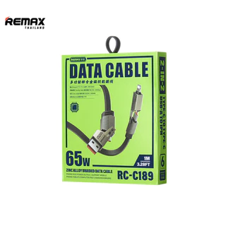 Remax Cable 2 in 2 (RC-C189) - สายชาร์จ 2 หัว USB / Type-C / L ชาร์จเร็ว 65W