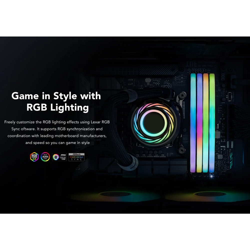 แรมพีซี LEXAR ARES RGB DDR5 7200 DESKTOP MEMORY 16GB KIT (LD5U16G72C34LA-RGD)_4