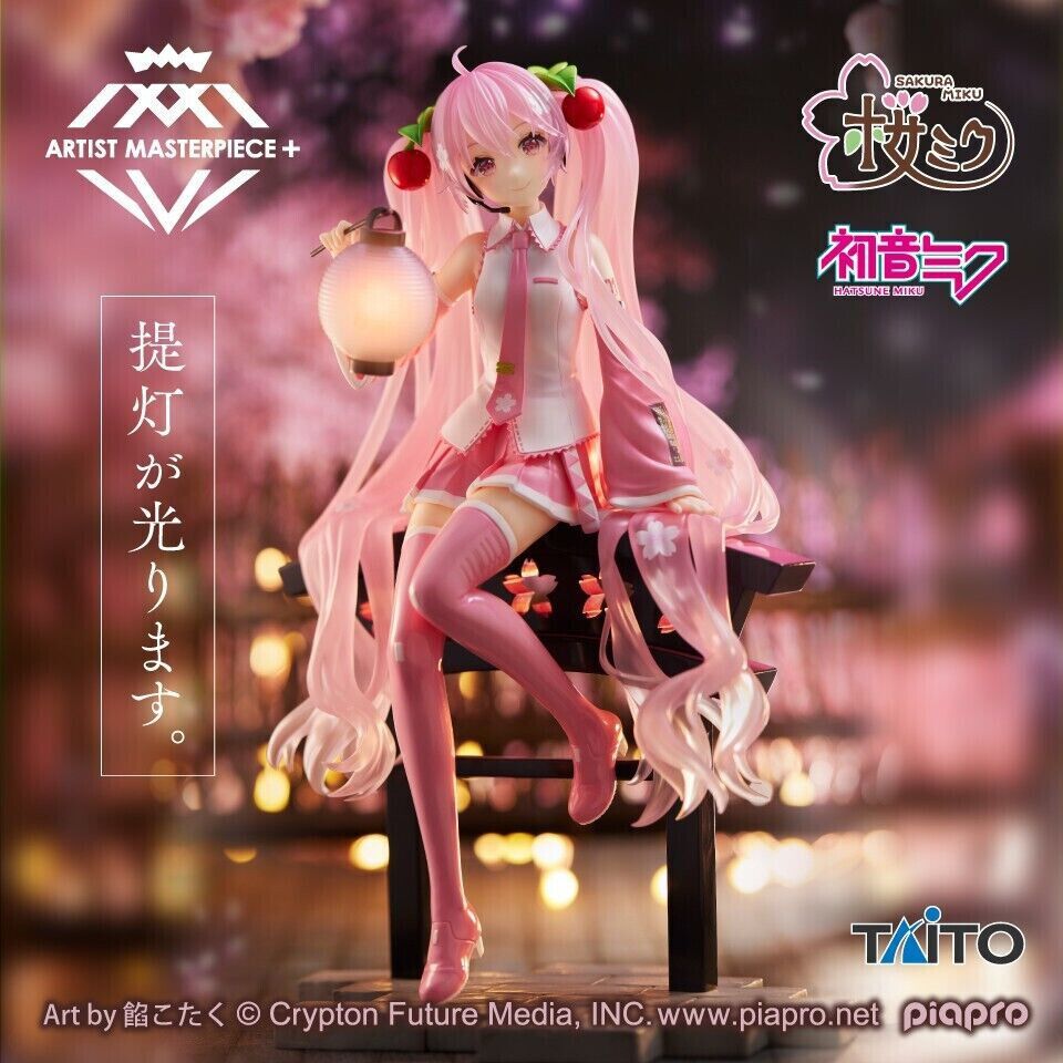 [ Figure แท้ ] Vocaloid Hatsune Miku Sakura Lantern Ver Artist MasterPiece Figure [ TAITO ]