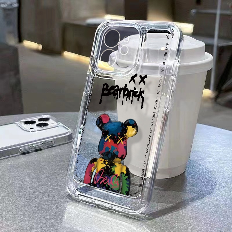 จัดส่งทันที เเคสไอโฟน 14 Pro max เคสไอโฟน11 12 13 เคสใส bearbrick Cute Case For iPhone 11,12,13,14,12PM,13PM,14PM