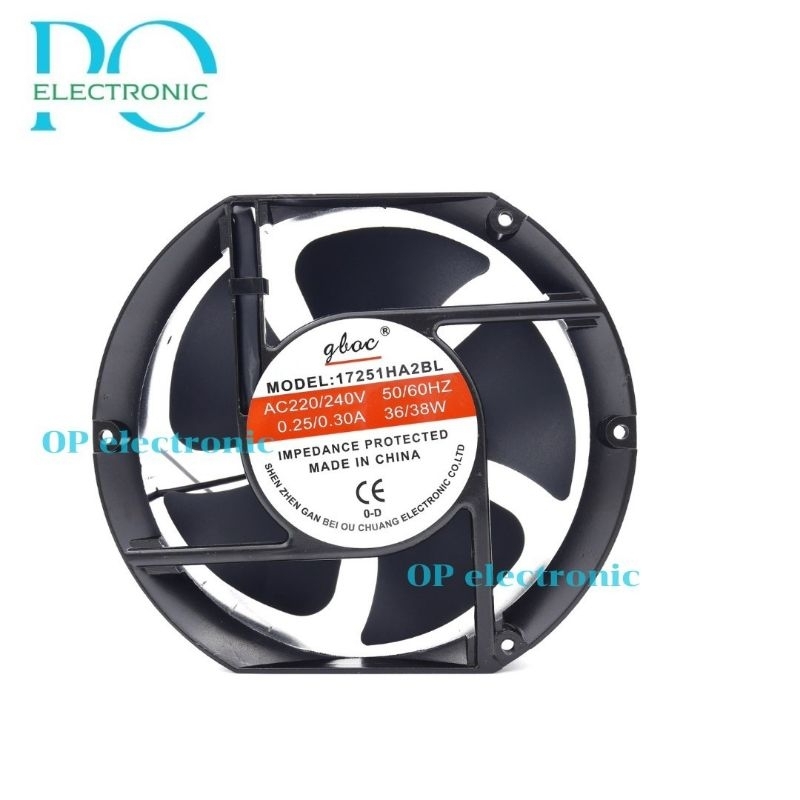 พัดลม 6นิ้วหัวตัด รุ่น17251HA2BL ไฟ220/240VAC 50/60Hz