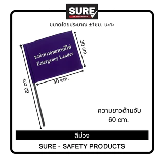 [ออกใบกำกับภาษีได้] ธงอพยพหนีไฟ ธงอพยพ ธงนำทาง ธงซ้อมหนีไฟ 30*40 ซม. (พร้อมส่งในไทย/รวมVatแล้วค่ะ)