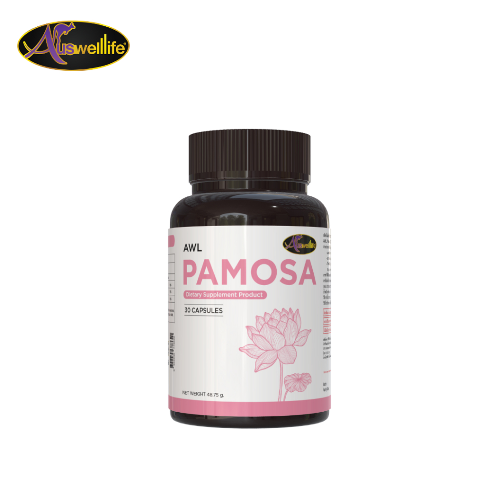 AWL PAMOSA เสริมสุขภาพฮอร์โมน วัยทอง ขนาด 30 แคปซูล 1 กระปุก ราคา 690 บาท (Auswelllife)