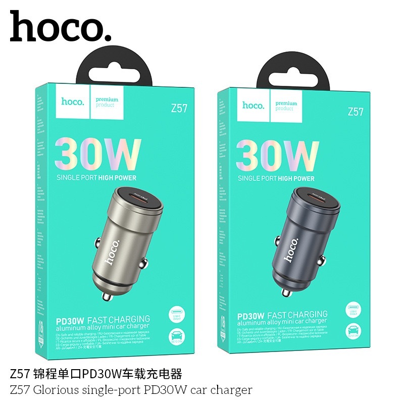 Hoco Z57 หัวชาร์จในรถ 1 พอร์ต USB ชาร์จเร็ว 30W+QC3.0 สามารถใช้ได้กับทุกรุ่น