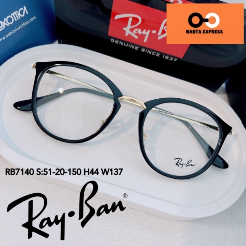 กรอบแว่นตาผู้หญิง Rayban RX 7140 แท้ ประกัน2ปี กรอบพร้อมเลนส์ ตัดแว่นสายตาสั้น ยาว แว่นกรองแสง บลูบล